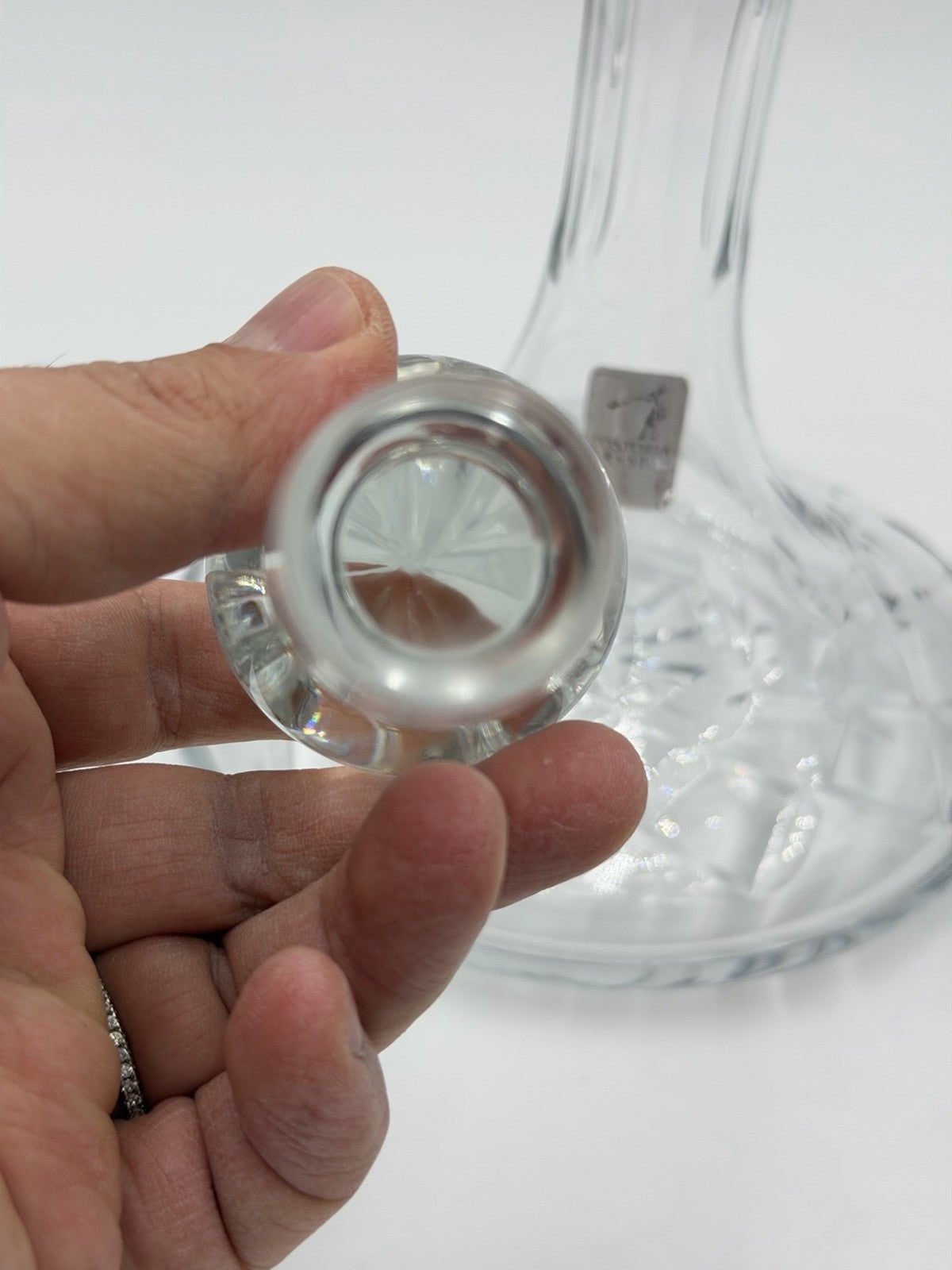 Rare Fostoria Crystal American Lead Wine Decanter W/stopper & Original Sticker