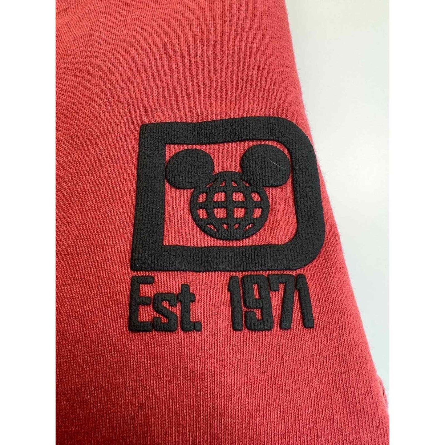 Disney World Men's Jersey Medium Brick Red Vintage Sweater Clothing Adults Walt