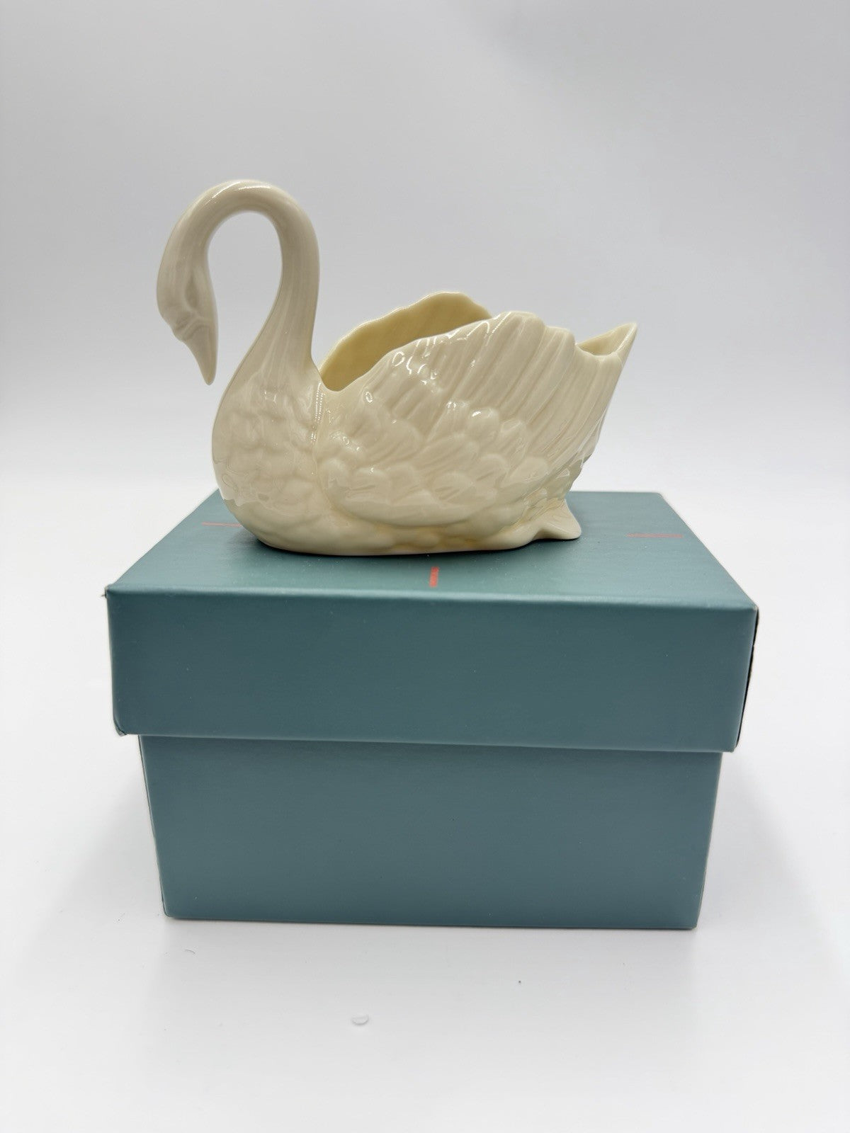 Lenox Porcelain USA Centennial Edition #3 Swan Figurine 3”H W/box Beige Glossy