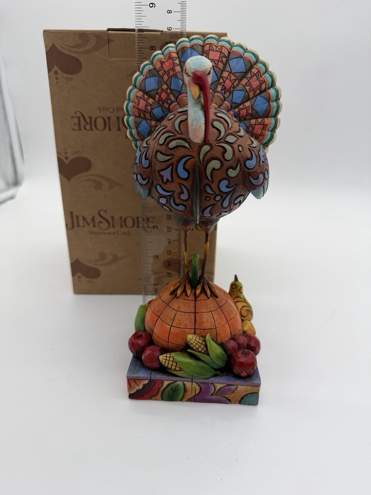 Jim Shore Tom A Plenty Fall/Thanksgiving Turkey Pumpkin Boxed Resin Figurine