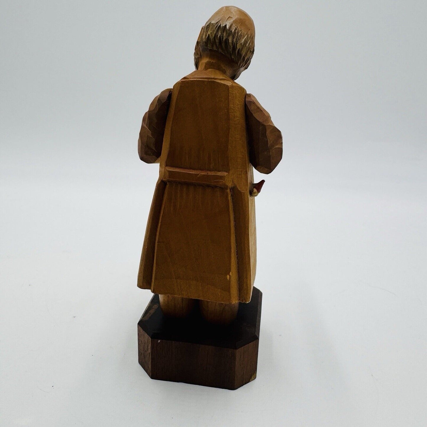 Vintage Anri Hand Carved Wood Doctor Figurine Pediatrics Medicine 6.75” Folk Art