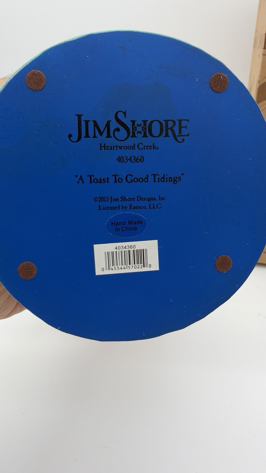 Rare Jim Shore Heartwood Creek Christmas Spirits Santa A toast to good tidings