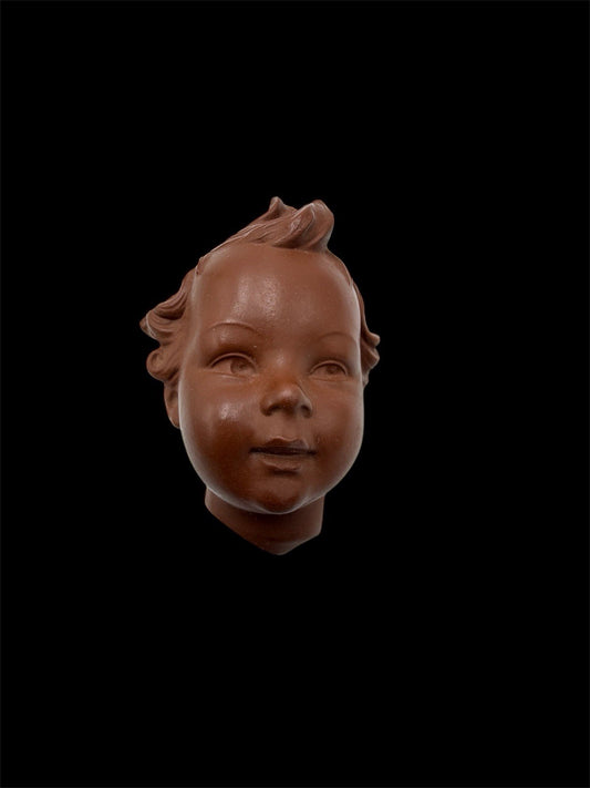 Antique 1957 Goebel Germany FX 206 /A Terracota Boy Face Wall Figurine Rare