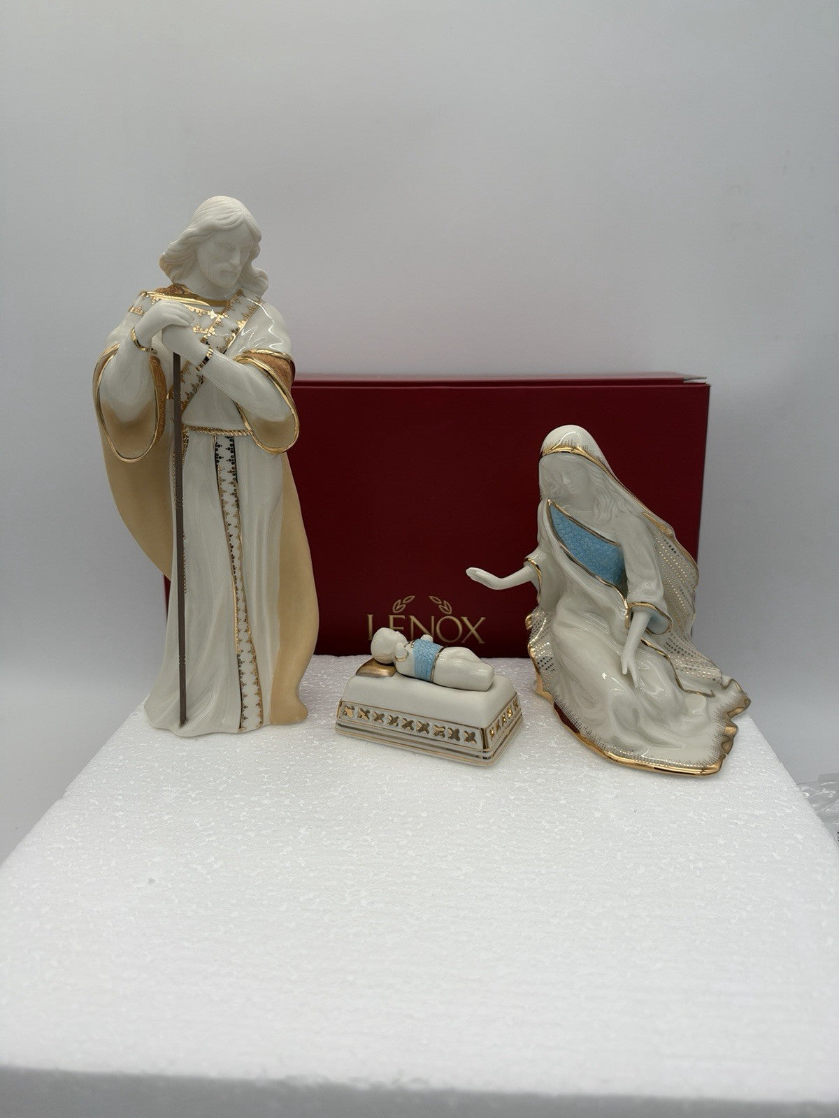 Lenox 6238430 First Blessing Nativity 3-Piece Holy Family Figurine Set