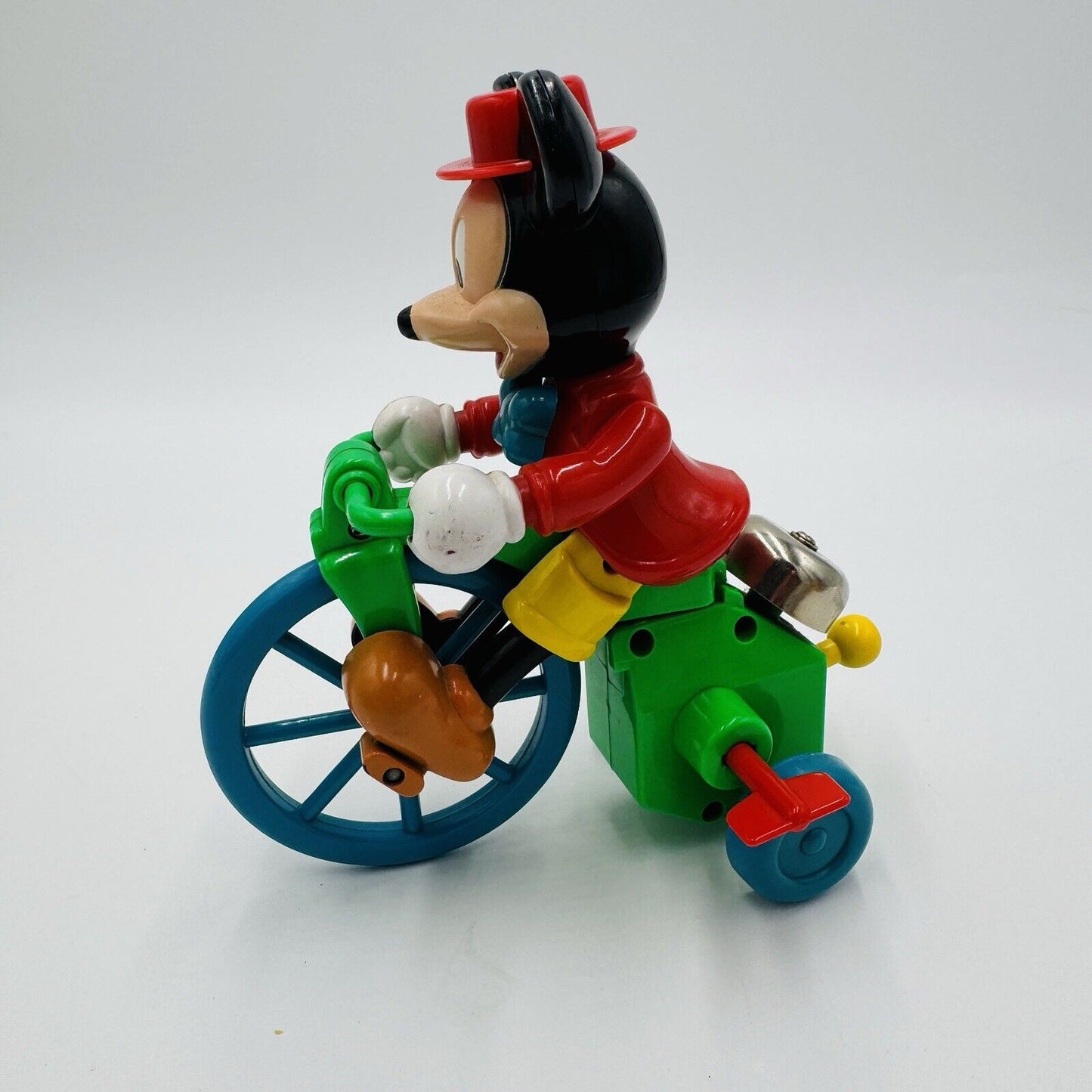 1970s Walt Disney Mickey Mouse Tricycle Musical Wind-up ILLCO Toys School Toy