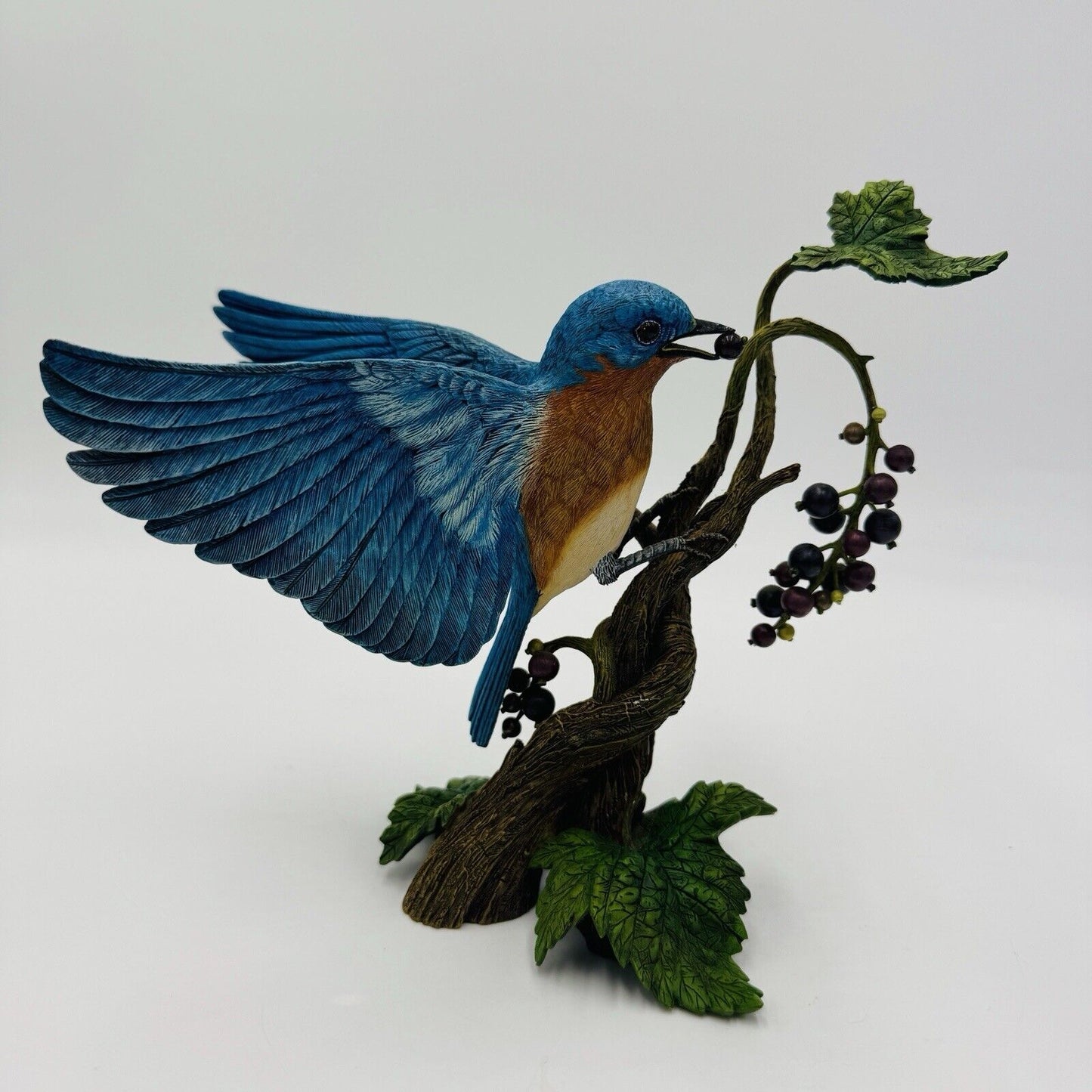 The Danbury Mint Blue Bird The Season's Bounty Figurine By Bob Guge Vintage