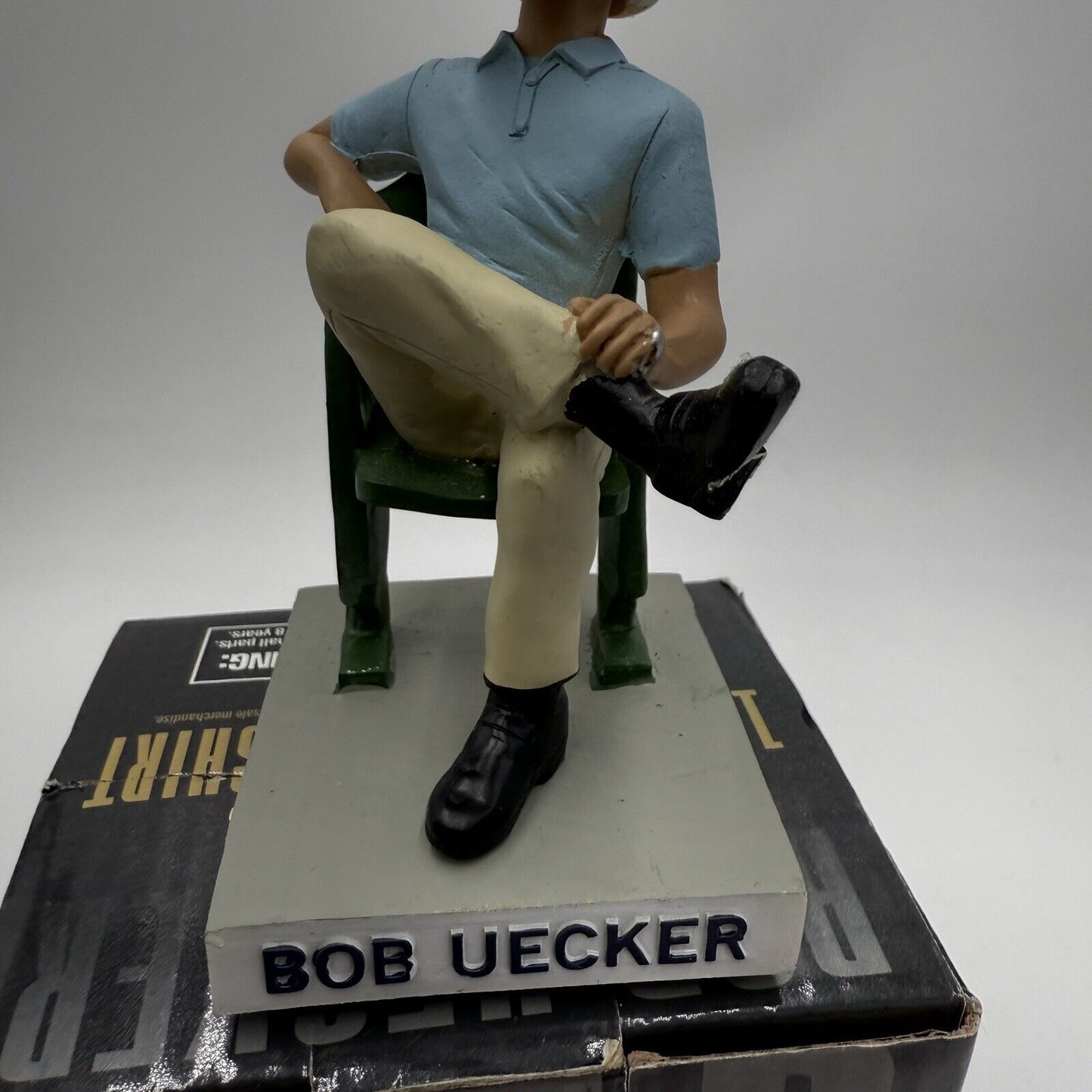 Bob Uecker Bobblehead Announcer for Milwaukee Brewers Sitting on Chair 2015 Box