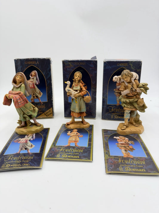 Fontanini Italy Nativity Limited Edition Figurines 3 Pcs Vintage 1983 Christmas