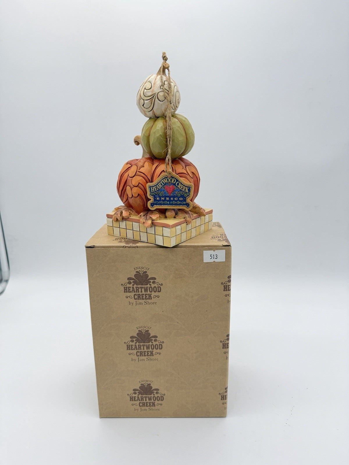 Jim Shore Pumpkin Spice and Everything Nice Stacked Pumpkins W/Box Figurine