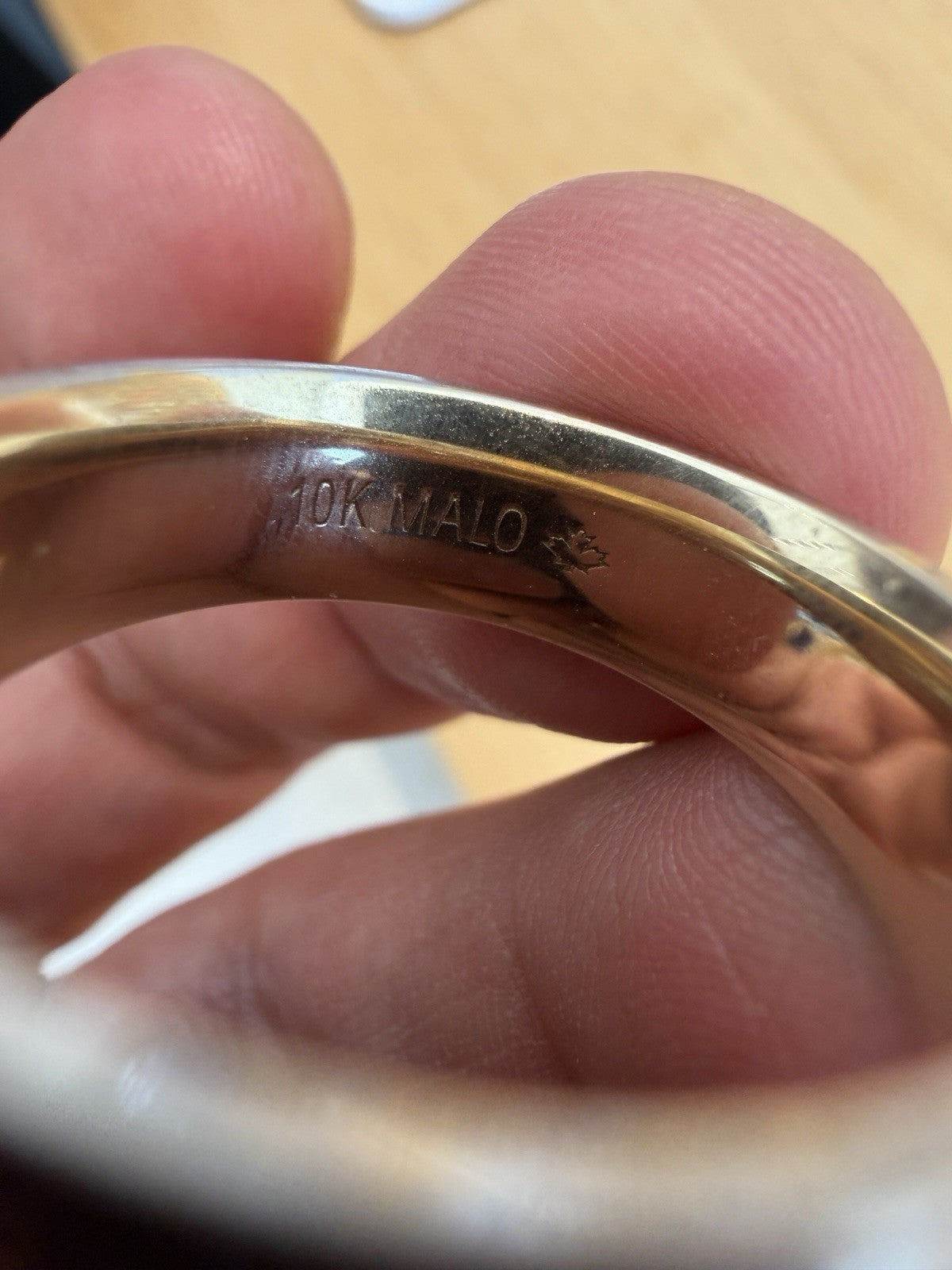 10k White Gold Men Size 9 Wedding Band Wide 6mm People’s Jewelry Store 4.3g