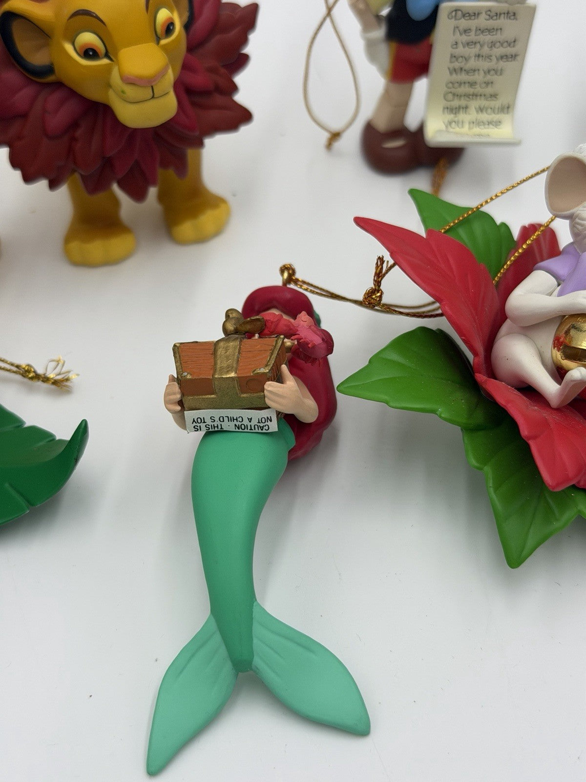 Vintage Disney Grolier Christmas Ornaments Lot Of 13 PCs Different Characters