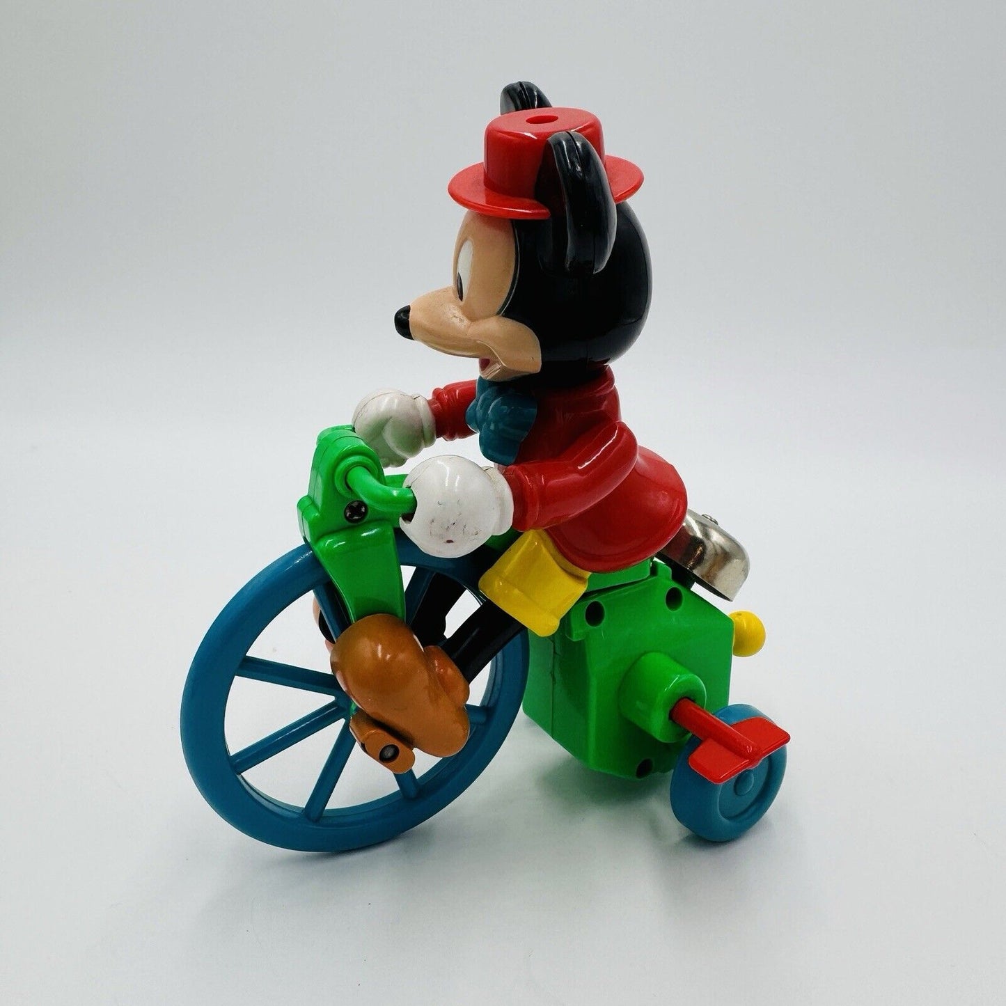 1970s Walt Disney Mickey Mouse Tricycle Musical Wind-up ILLCO Toys School Toy