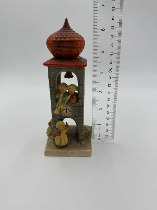 1950 M. I. Hummel Germany Whitsuntide Belltower & Angels Porcelain Figurine #163