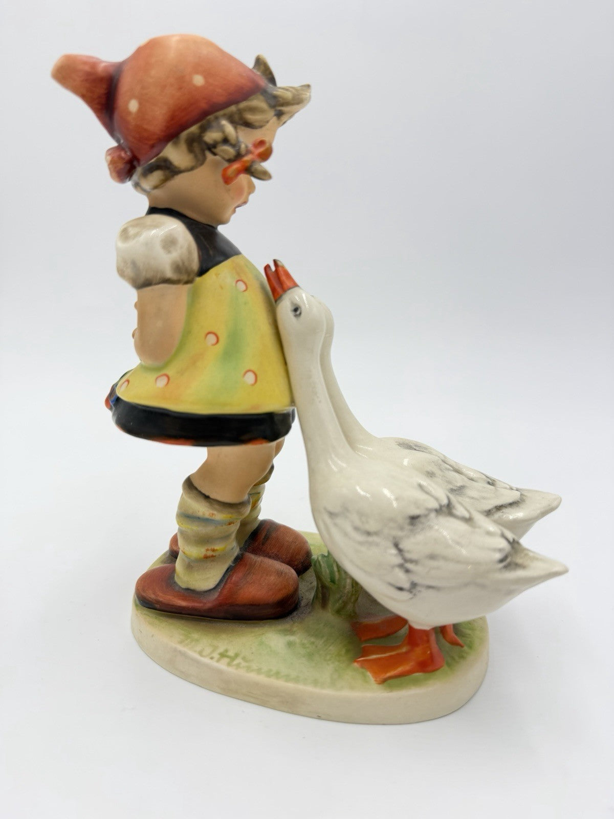 Rare 1950 Hummel Goebel Goose Girl 7”H Figurine Germany Painted Antique 47/2