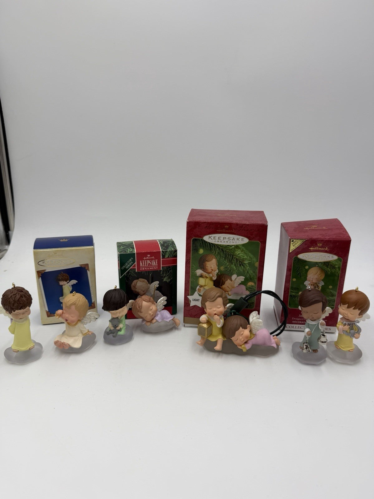 Hallmark Mary Angels Christmas Ornaments Lot 7 Pieces Cherubs Figurines