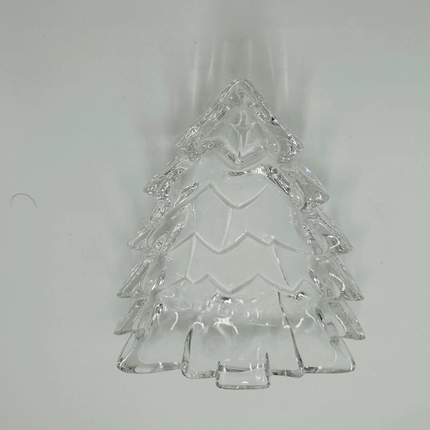 Marquis Waterford Candy Dish Crystal Christmas Tree Shape Clear Tray Serveware