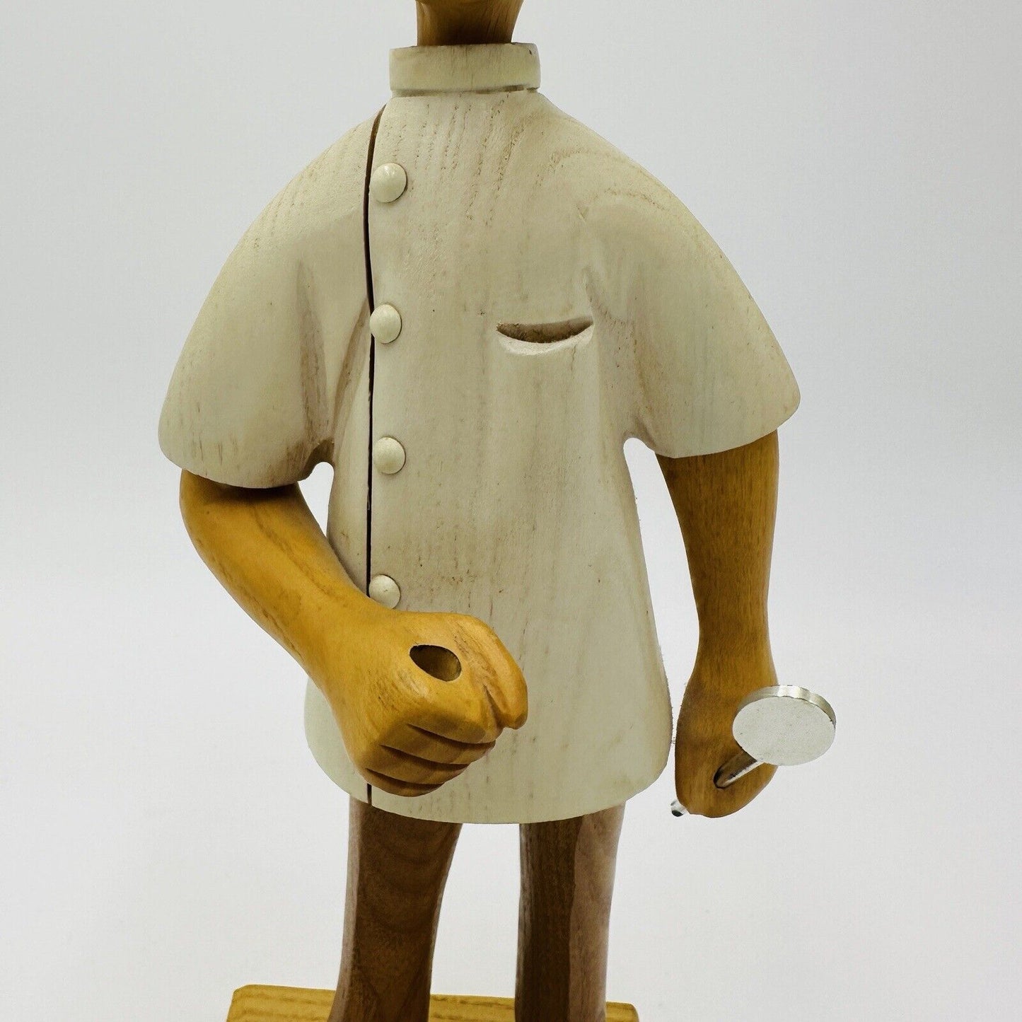 Euromanos Italia Dentist Figurine Italian Hand-Carved Wooden Medical Home Decor