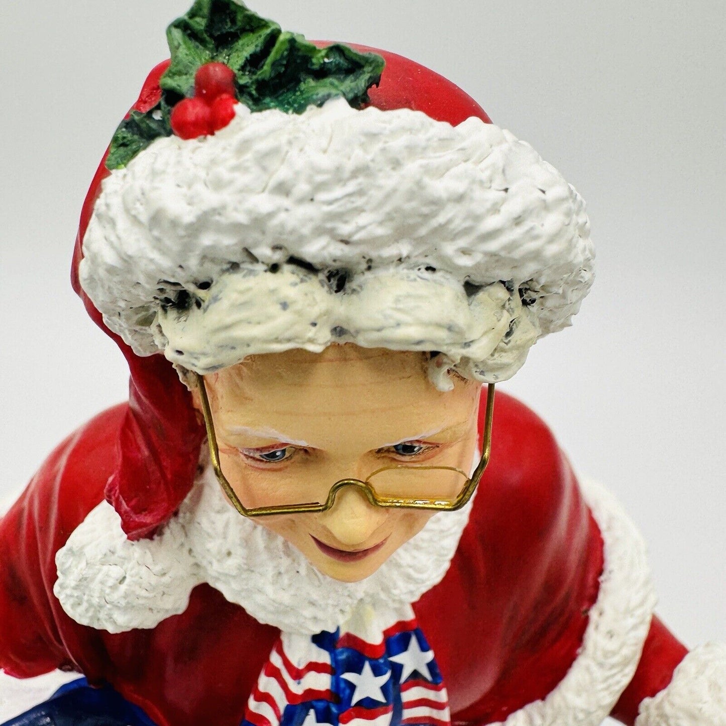 The Danbury Mint Mrs Claus Christmas Star Spangled Patriotic American Figurine