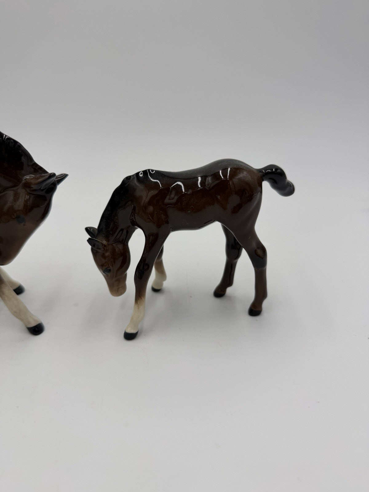 Beswick England Porcelain Painted Foal Horses Figurines 4”& 3” Glossy