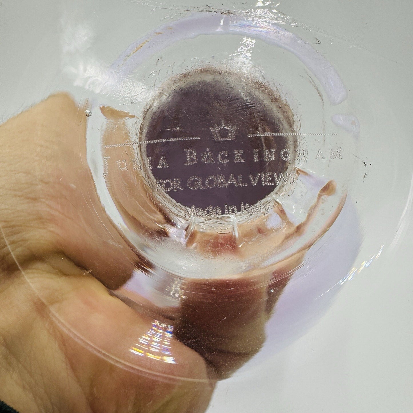 Global Views Art Glass Genie Bottle Decanter Julia Buckingham Large 29in Top