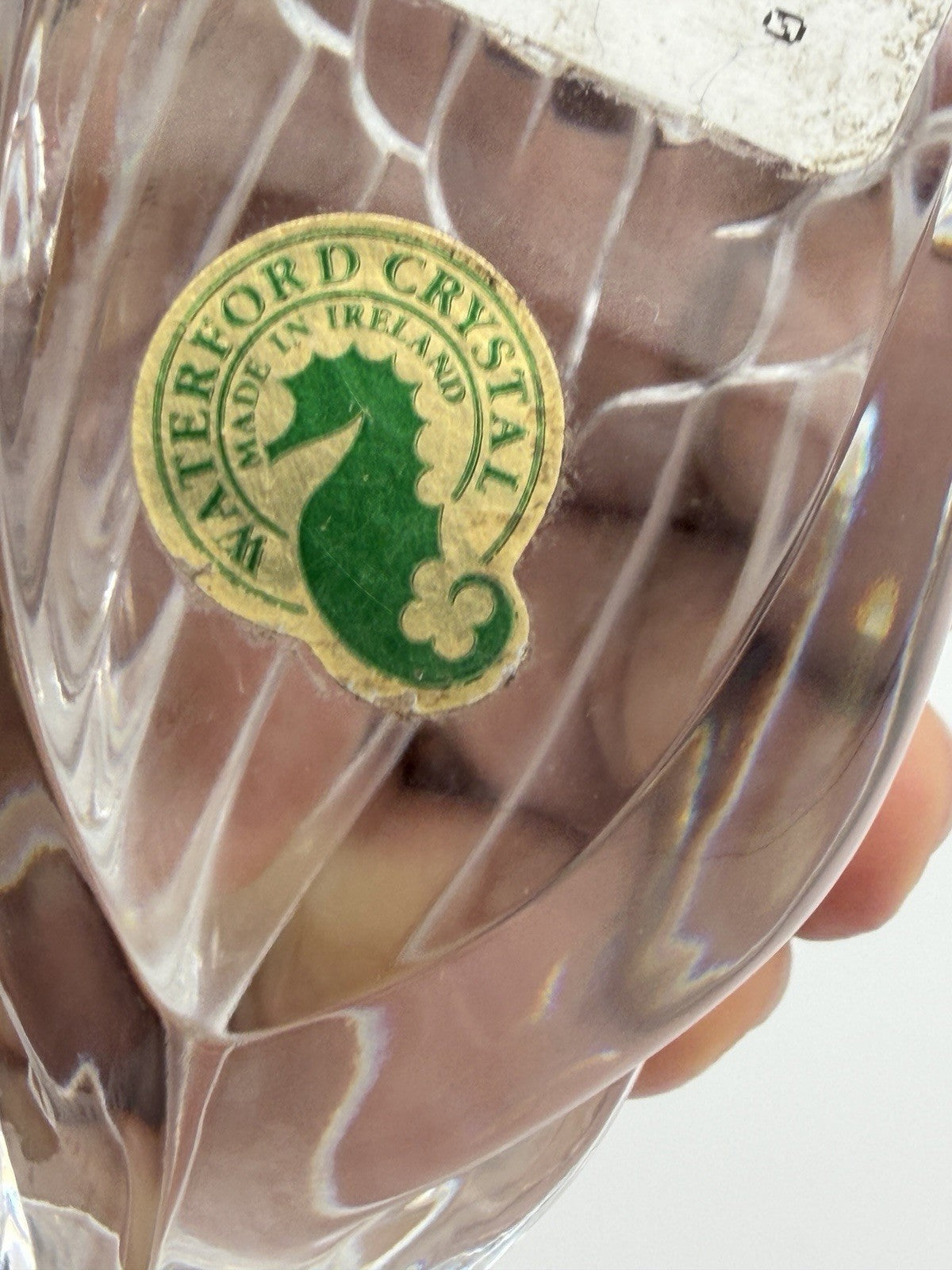 Vintage Waterford Crystal Swan Ireland Paperweight Figurine  5 1/2" Sticker