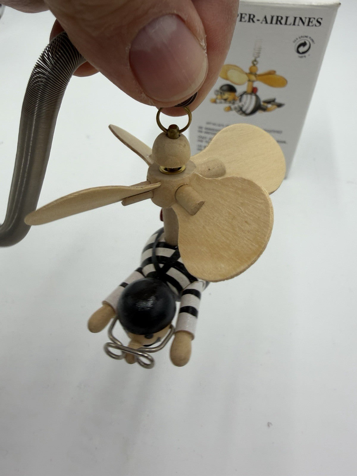 Wupper Airlines Crazy Jumpkins Wooden Wind Wheel Flying Man Mobile Germany