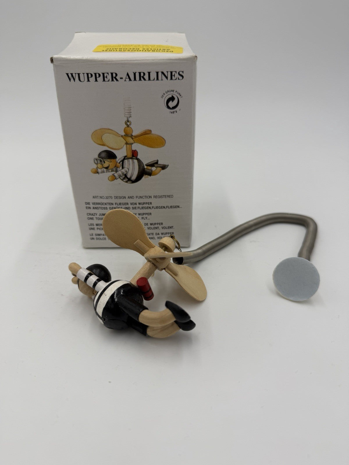 Wupper Airlines Crazy Jumpkins Wooden Wind Wheel Flying Man Mobile Germany