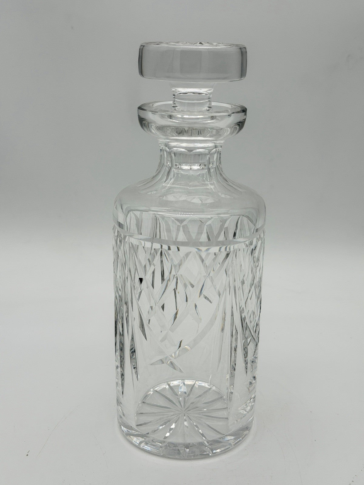 Vintage Waterford Crystal Ireland Cut Glass Etched Spirit Decanter w/Stopper