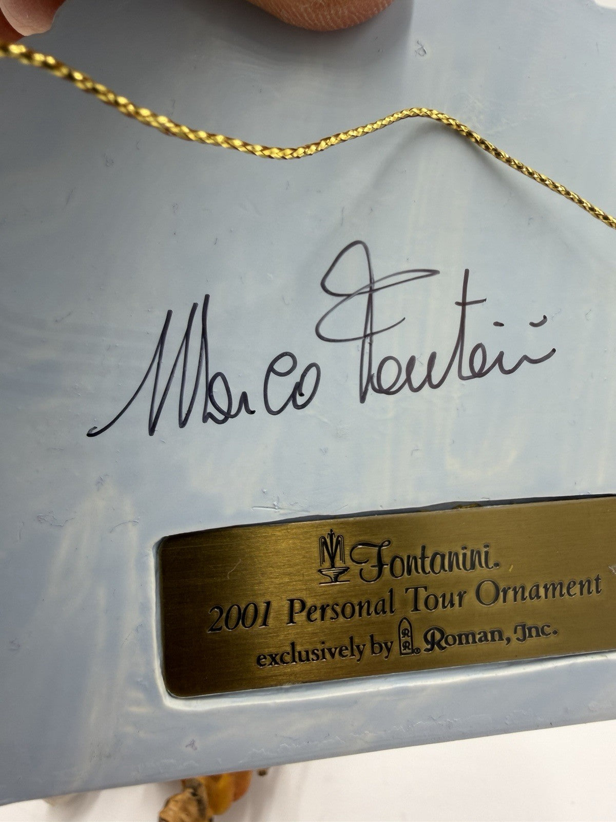 Fontanini Flight Into Egypt 2001 Tour Exclusive Ornament Signed Christmas Vtg