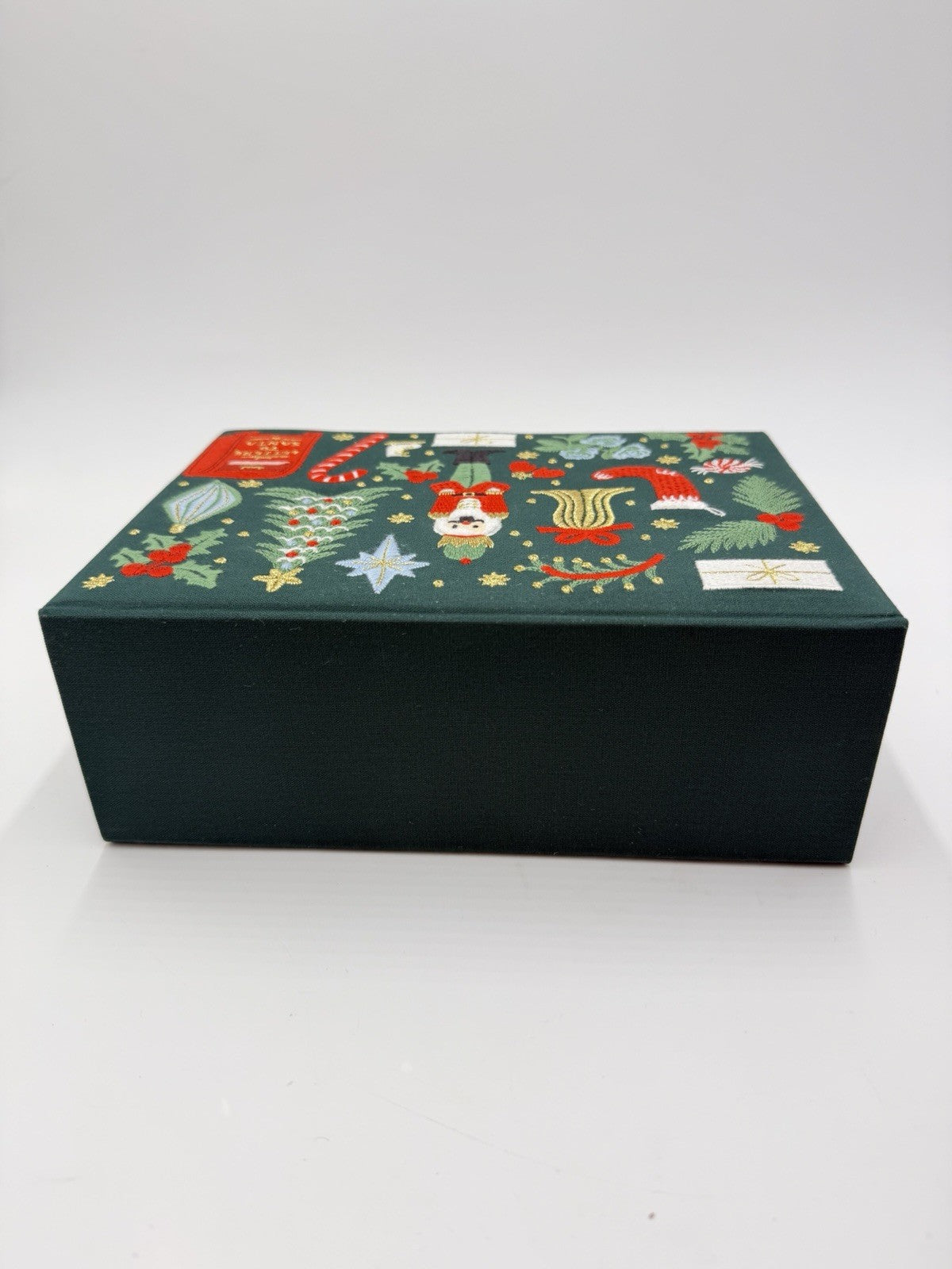 Rifle Paper Co Embroidered Christmas Letter For Santa Decorative Box 3.5”x7”x10