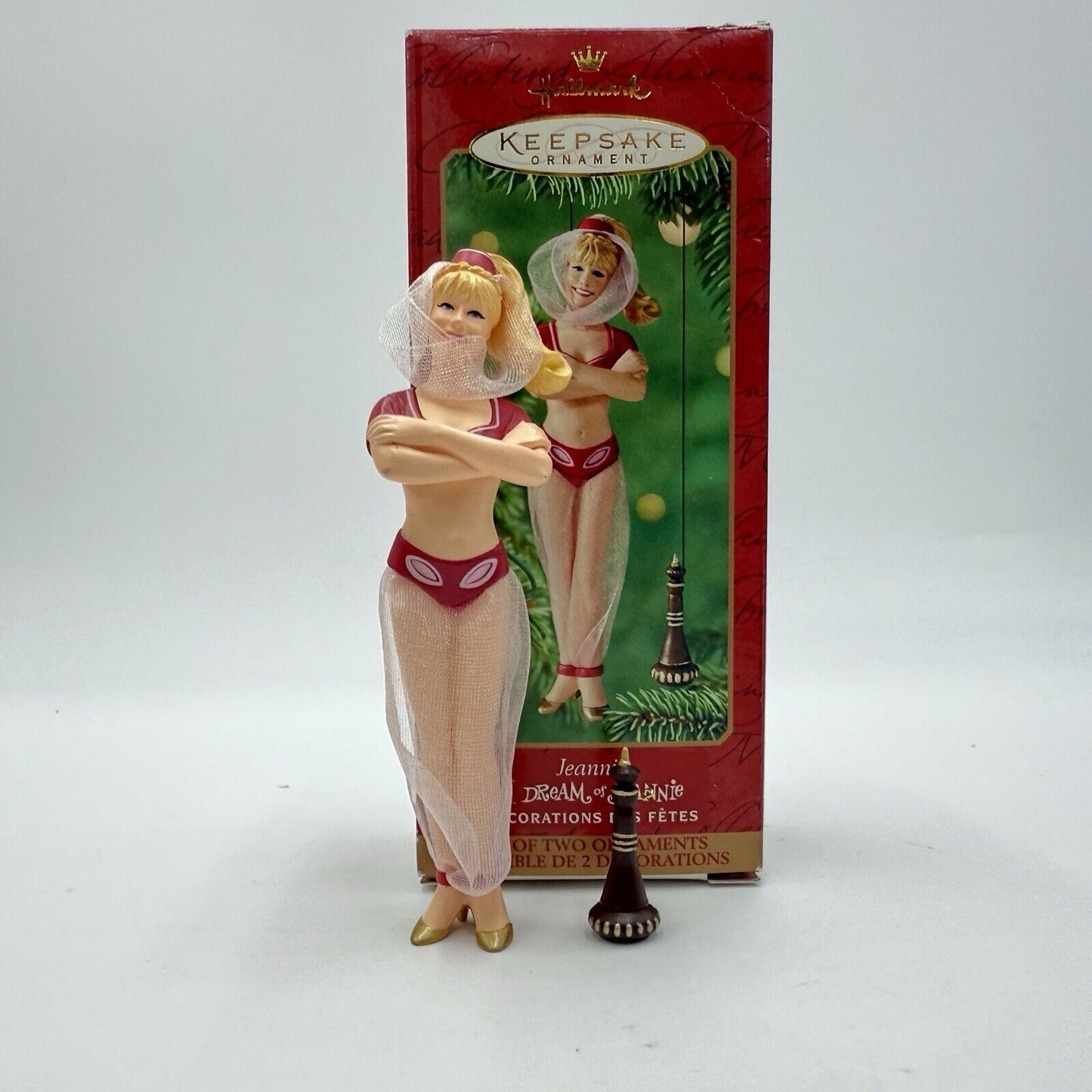 Vintage 2000 Hallmark "Jeannie" Ornament I Dream Of Jeannie 2-Piece Set TV Show