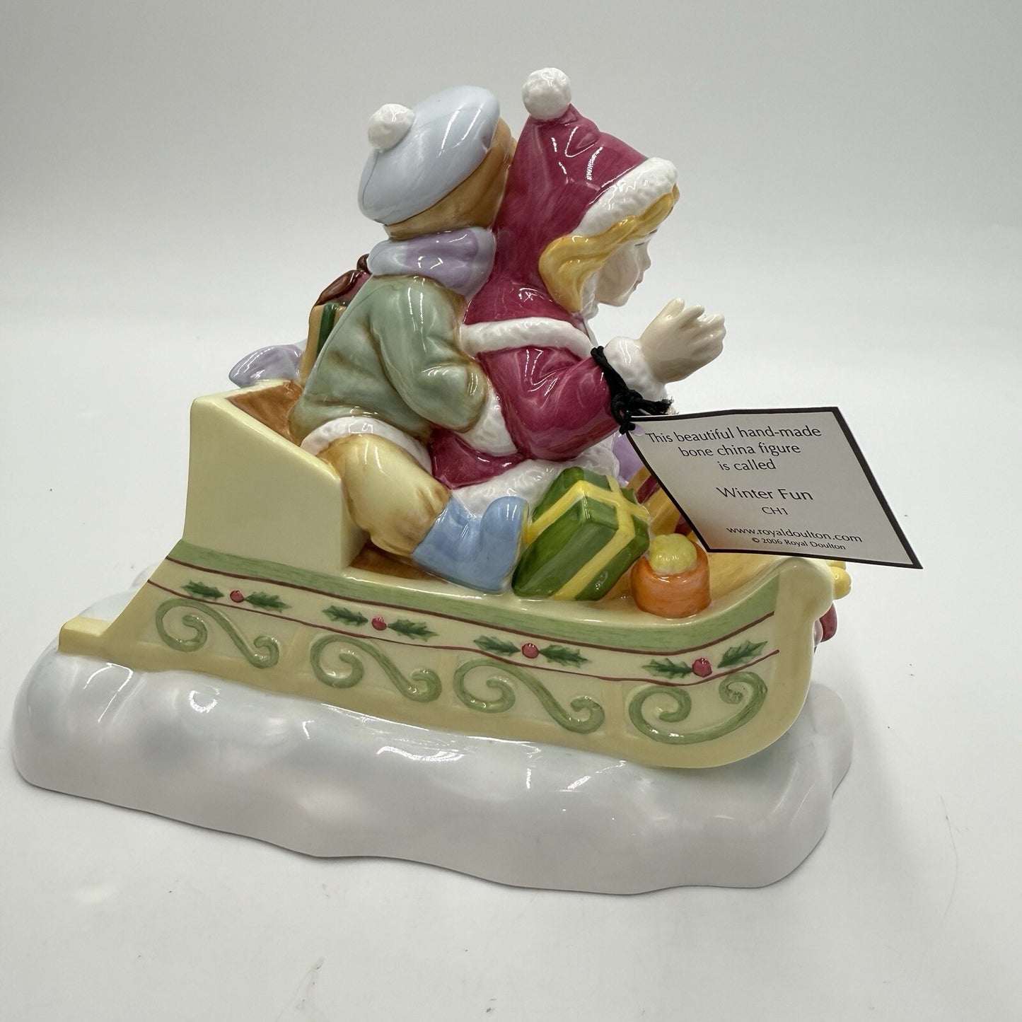 Royal Doulton Childhood Memories Figurine Winter Fun Porcelain England 2005 CH1