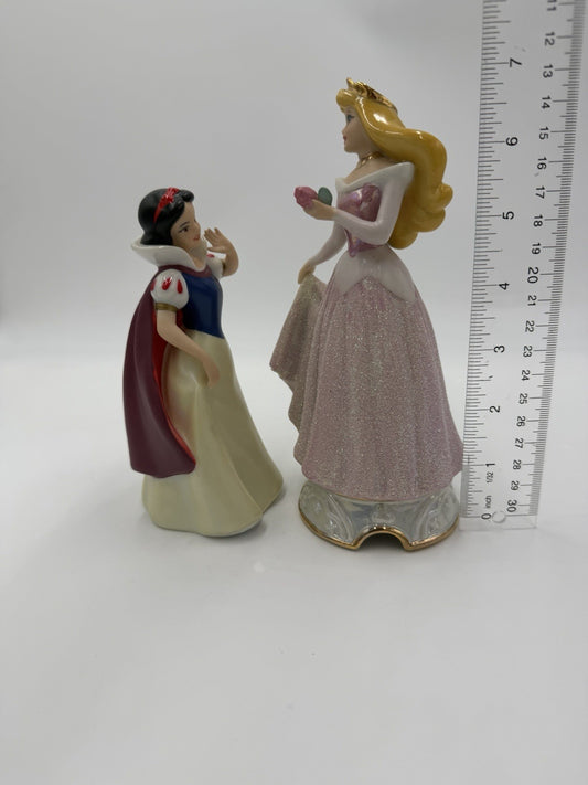 Disney Sleeping Beauty Aurora & Snowwhite Porcelain Figurines