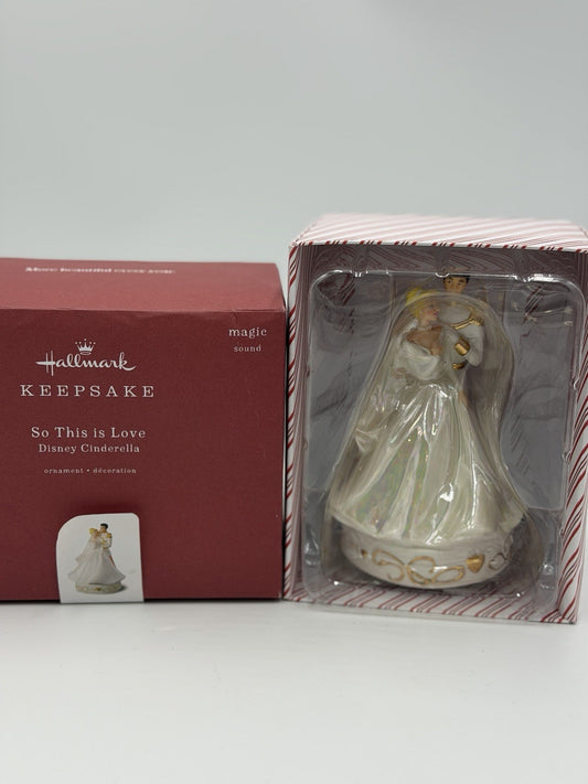 Hallmark Keepsake Disney Cinderella Wedding Porcelain Magic Sound Ornament