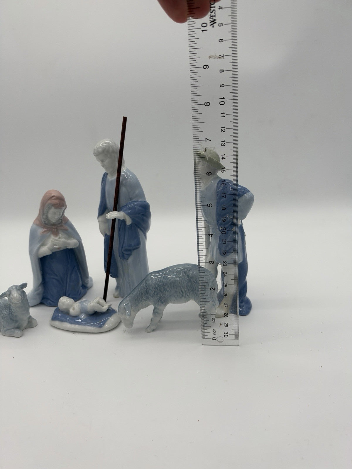Rare Gerold Porcelain Bavaria W Germany Nativity Set 6 Pcs Rare 7”