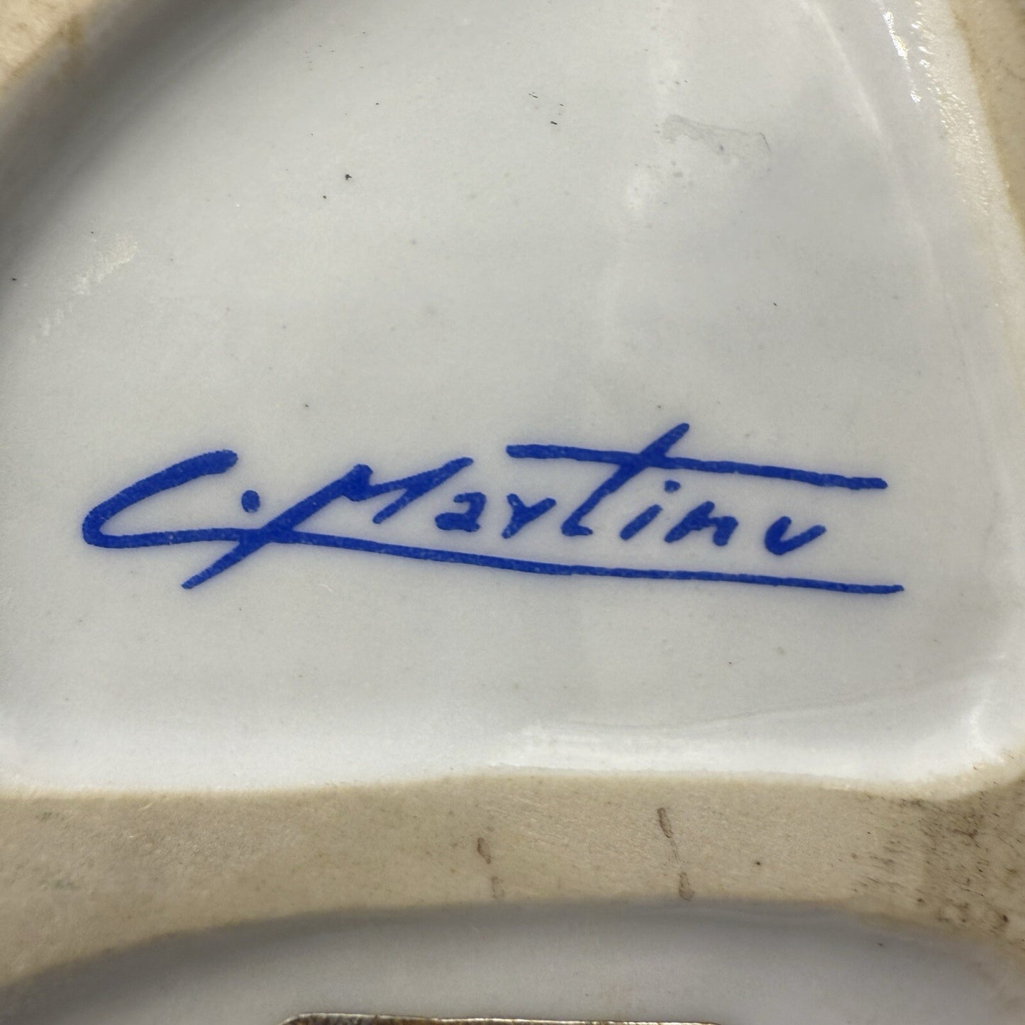 Large Algora Porcelain C.Martinu Hand Painted Rooster Figurine Spain Vintage 11"