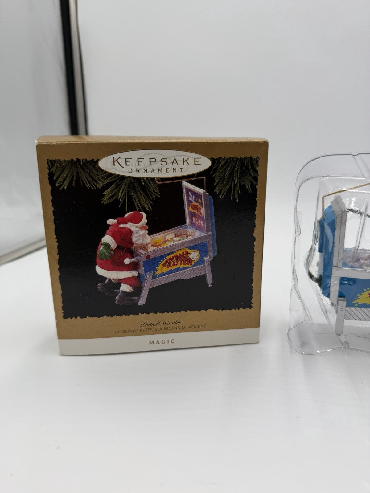 Vintage 1996 Hallmark Ornament Pinball Wonder Lights Sound Movement Tested Works