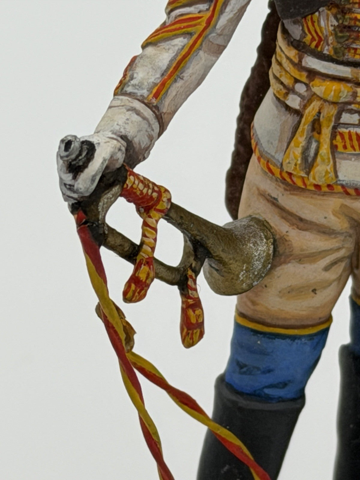 Hand Painted Metal Soldier Prussian Hussar Trumpeter 1750s Scale 1:18 Soldier