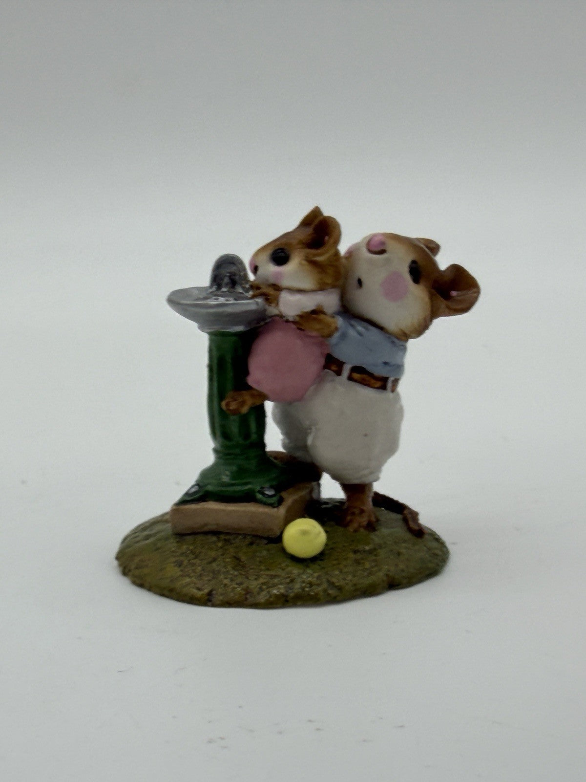 Vintage Wee Forest Folk Little Squirt M-181 Mouse Mice Pink Girl Rare Figurine