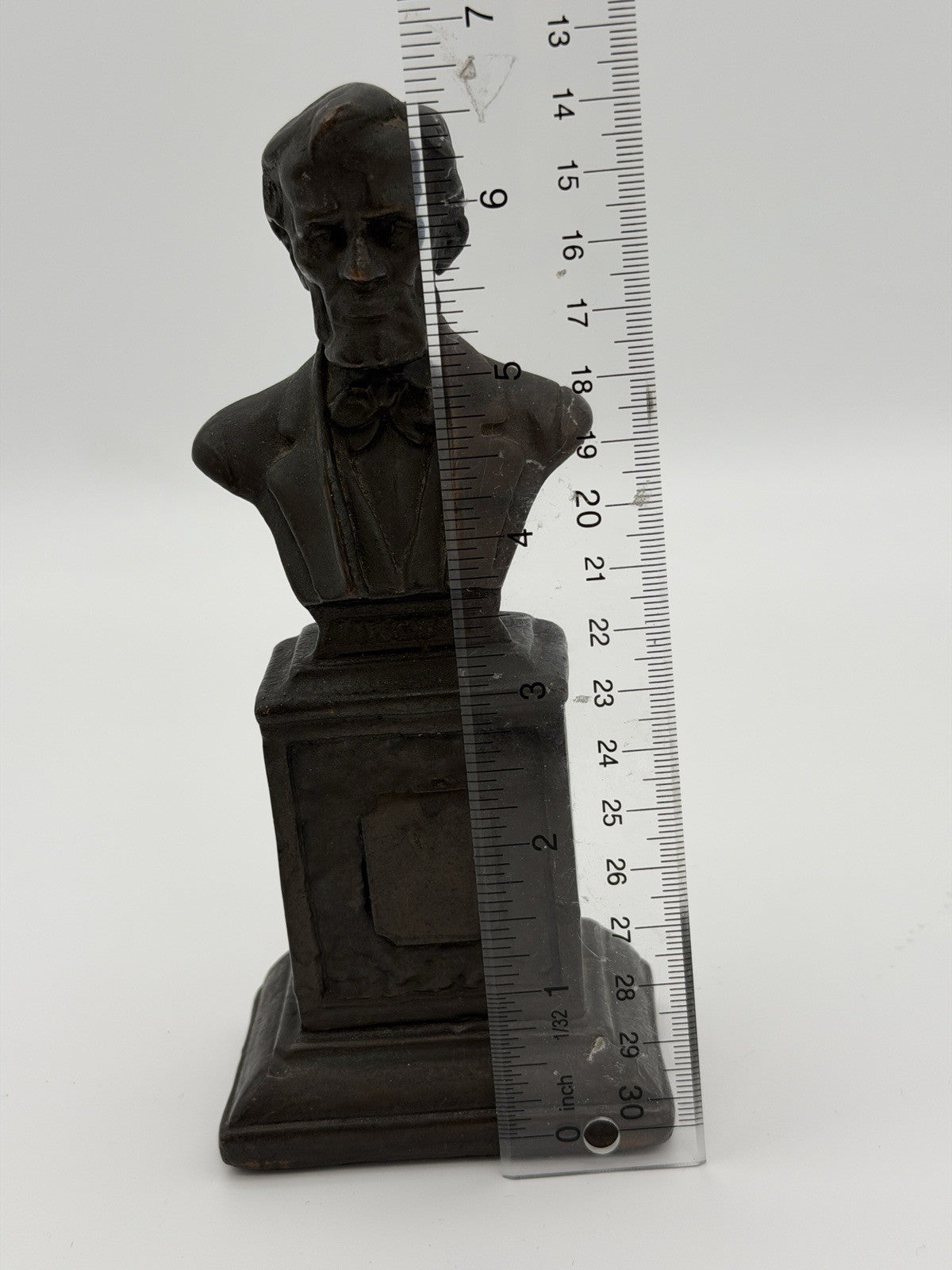 Vintage Armor Bronze Abraham Lincoln Bust Sculpture New York c1940s