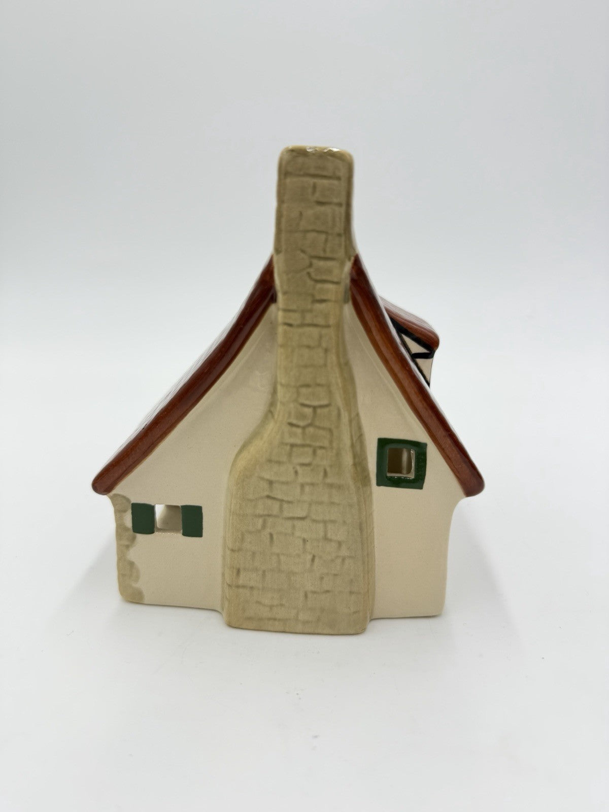 Ursula Leyk Lichthaus Ceramic 2010 house tudor Signed Tea Light Germany Vtg