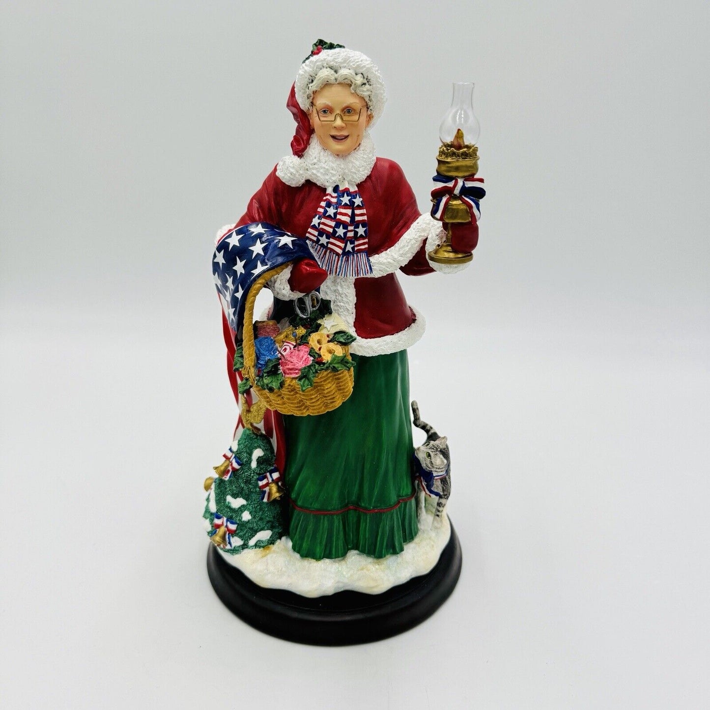 The Danbury Mint Mrs Claus Christmas Star Spangled Patriotic American Figurine