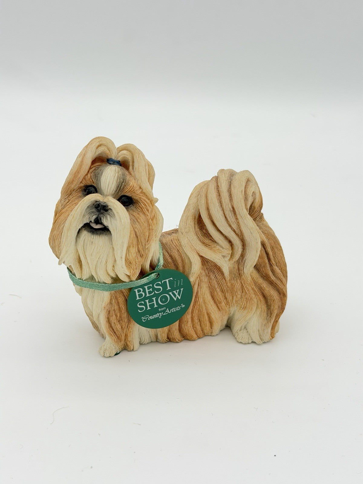 Country Artists England Resin Painted Best in Show  SHIH TZU Dog Figurine 3.5”