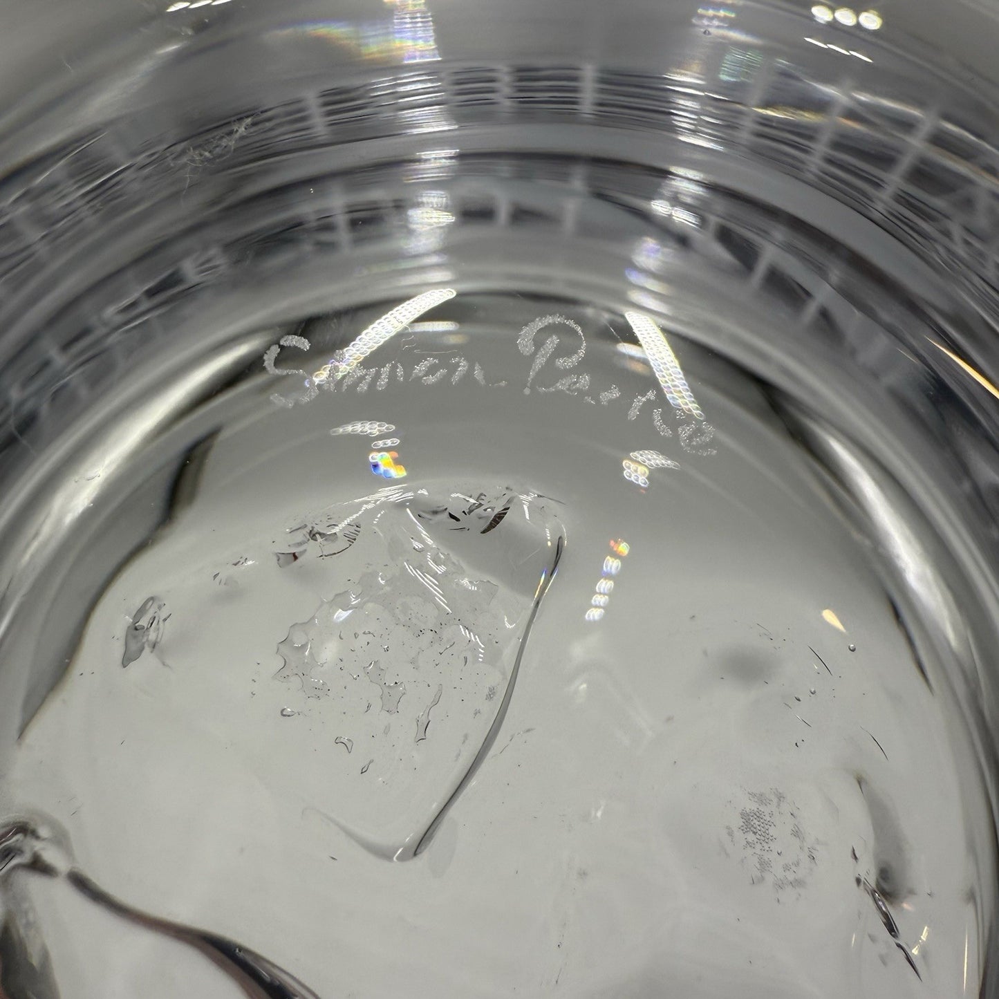 Simon Pearce Bless Bless This Home Love & Laughter Crystal Centerpiece Bowl 14"