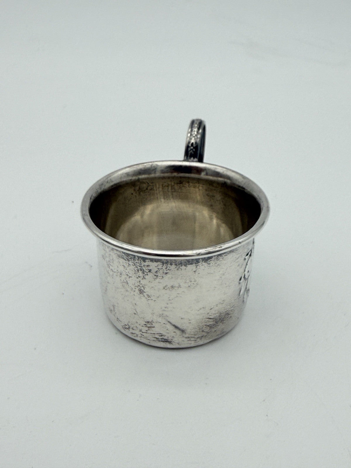 Antique Sterling Silver Webster Baby Cup Repousse Fruit Pattern 16.44 No Mono