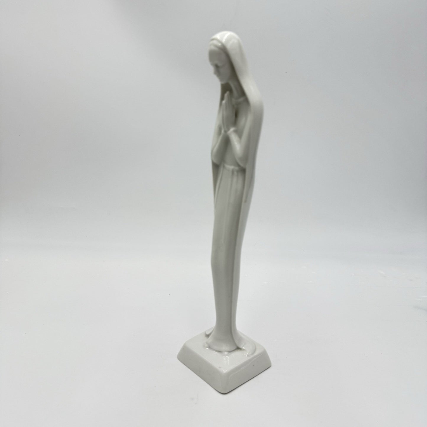 Rosenthal Porcelain PRAYING MADONA FIGURINE #7064 W. STOBER White Vintage 10.5in