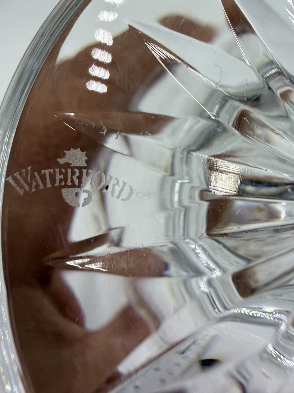 Waterford Ireland Lead Cut Crystal Ashbourne Pattern Footed Vase 6.5in