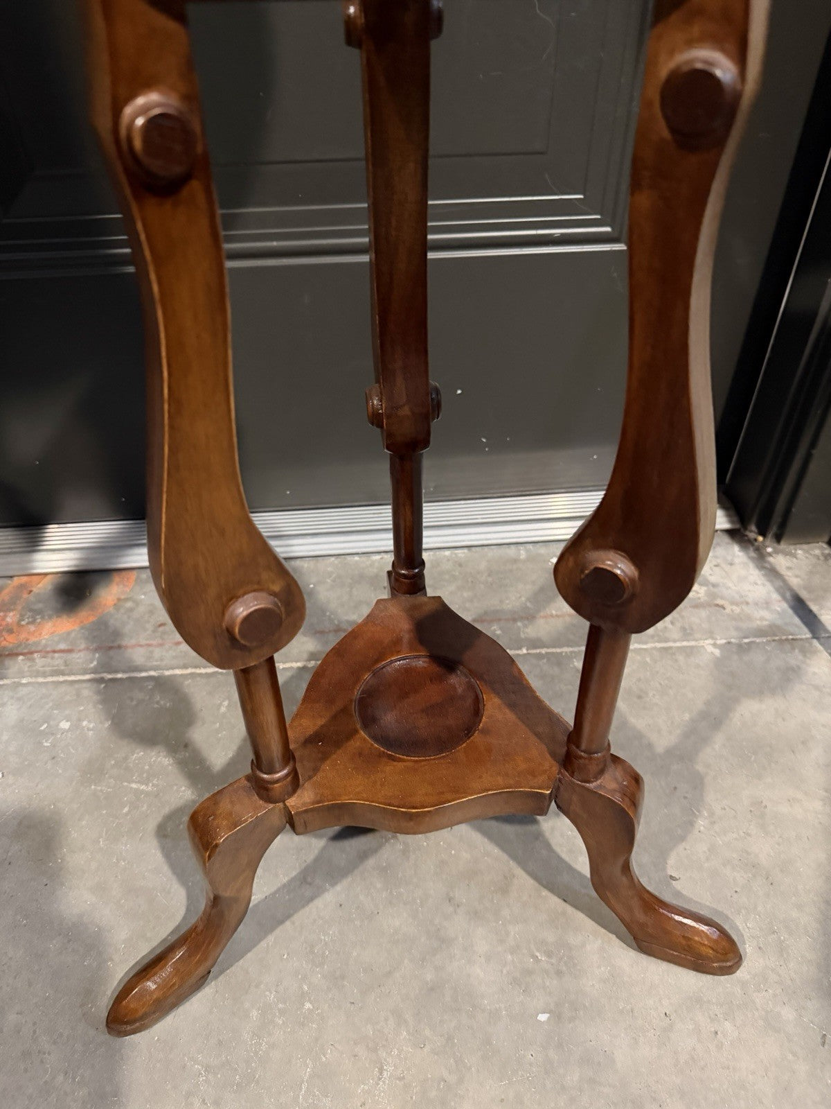 Victorian Mahogany Two Drawer Barley Twist Pedestal Plant Stand Wood Table 34”H