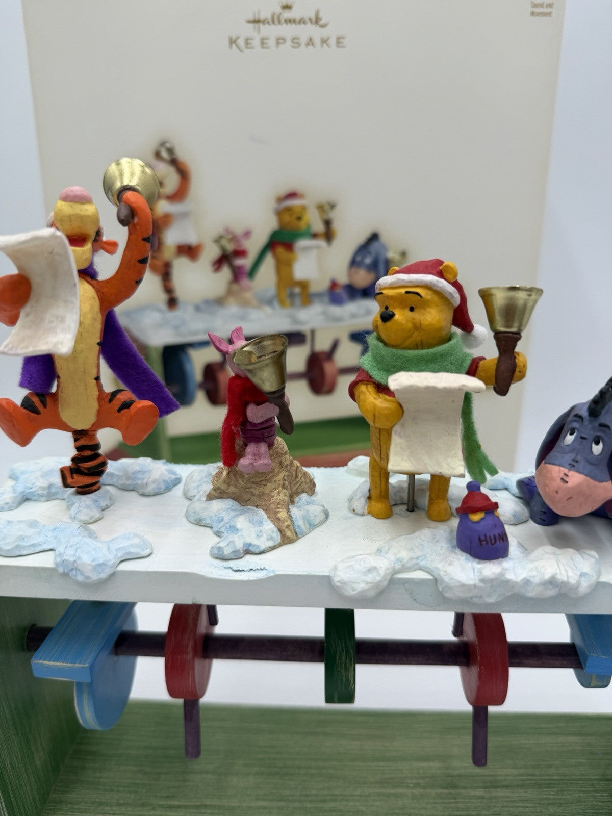 Hallmark Disney Pooh Bells Christmas Table Ornament Large Decor