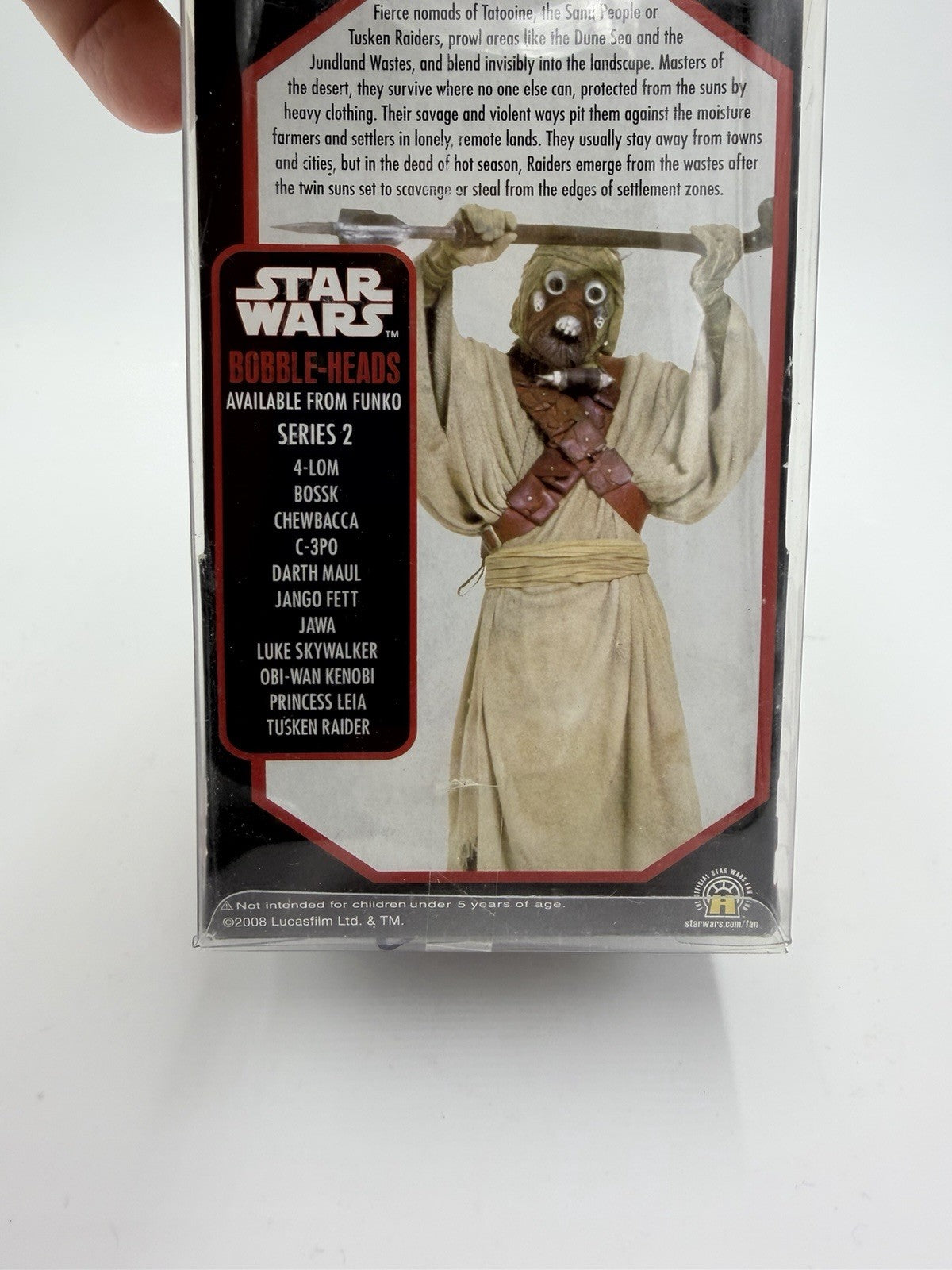 Star Wars Funko Tusken Raider Bobble-Head 2008 Lucasfilm 6” Boxed